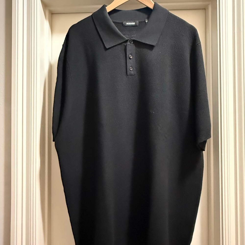 Murano Men's Black Short-Sleeve Polo